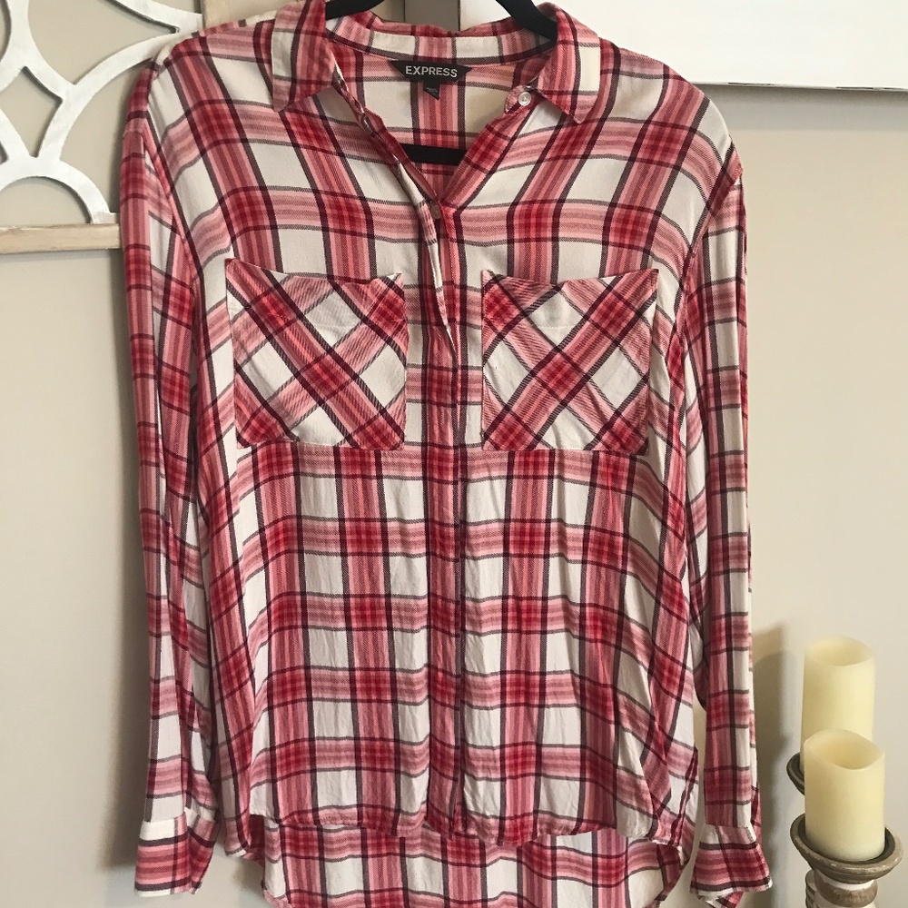 Express Red and White Flannel